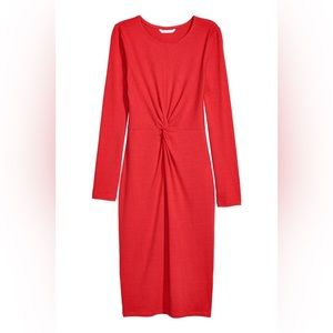 H&M Red Jersey Bodycon Dress - Versatile Elegance!